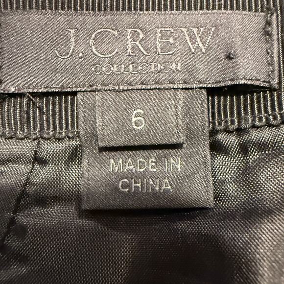 J.Crew Black Lace Pencil Skirt 6 Whimsigoth Office Workwear Modest Elegant - Picture 6 of 8